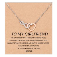 Aunis Gifts for Girlfriend Infinity Heart Rosegold Necklace Romantic Gifts for Her-  A004-Infinity Heart Necklace