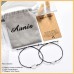 Aunis Mutter Tochter Armband Sets Für 2 Herz Armbänder Schmuck Geschenke für Mama Tochter Weihnachten Muttertag-  A004-Matching Heart 2 Black