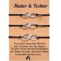 Aunis Mutter Tochter Armband Sets Für 3 Geschenk Für Mama Tochter Mädchen Weihnachten Muttertag Geburtstag Erntedankfest-A005-Infinity