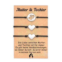 Aunis Mutter Tochter Armband Sets Für 3 Geschenk Für Mama Tochter Mädchen Weihnachten Muttertag Geburtstag Erntedankfest-A005-Matching Hearts