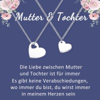 Aunis Mutter Tochter Kette für 2 Löwenzahn/Passendes Herz Halskette Geschenke für Mama Tochte-A006-Match Hearts