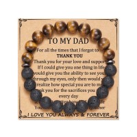 Aunis Dad Birthday Gifts Natural Lava Stone Bracelets Gifts for Dad Husband Father's Day Thanksgiving Day C-010-dad