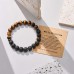 Aunis Dad Birthday Gifts Natural Lava Stone Bracelets Gifts for Dad Husband Father's Day Thanksgiving Day C-010-dad