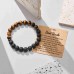 Aunis Uncle Gifts Natural Lava Stone Bracelets Birthday Gifts for Him Father's Day Thanksgiving Day Christmas  C-010-uncle