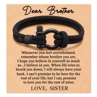 Aunis Brother Gifts from Sister Braided Rope Bracelets Gifts for Him Christmas Birthday C-011-brother