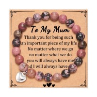 Aunis Mum Christmas Gifts Natural Stone Bracelet Mum Gifts form Daughter Son for Birthday Mothers Day Thanksgiving C-012-mummy