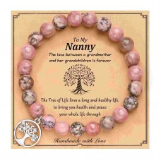 Aunis Nanny Gifts From Grandchildren Tree of Life Natural Stone Bracelet Thank You Gifts Birthday Christmas Thanksgiving C-012-nanny