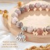 Aunis Elephant Gifts for Women Pink Natural Stone Bracelet Good Luck Gifts for Friends Women Girls for Christmas Birthday C-013-pink elephant