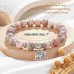 Aunis Elephant Gifts for Women Pink Natural Stone Bracelet Good Luck Gifts for Friends Women Girls for Christmas Birthday C-013-pink elephant