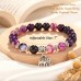 Aunis Elephant Gifts for Women Purple Natural Stone Bracelet Good Luck Gifts for Friends Women Girls for Christmas Birthday C-013-purple elephant