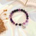 Aunis Elephant Gifts for Women Purple Natural Stone Bracelet Good Luck Gifts for Friends Women Girls for Christmas Birthday C-013-purple elephant