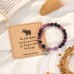 Aunis Elephant Gifts for Women Purple Natural Stone Bracelet Good Luck Gifts for Friends Women Girls for Christmas Birthday C-013-purple elephant