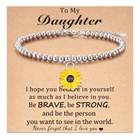 Aunis Daughter Gifts From Mum Sunflower Bracelet Gifts for Daughter Granddaughter C-014-daughter