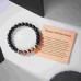 Aunis 50th Birthday Gifts for Men Black Onyx Brown Tiger Eye Stone Beaded Bracelet Birthday Gifts for Men Him C-018-50th