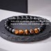 Aunis 50th Birthday Gifts for Men Black Onyx Brown Tiger Eye Stone Beaded Bracelet Birthday Gifts for Men Him C-018-50th