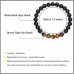 Aunis 50th Birthday Gifts for Men Black Onyx Brown Tiger Eye Stone Beaded Bracelet Birthday Gifts for Men Him C-018-50th