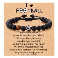 Aunis Football Gifts for Boys 8-12 Football Bracelet Teenager Gifts Boys for Son Friend Birthday Christmas C-001 football