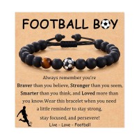 Aunis Football Gifts for Boys 8-12 Football Bracelet Teenage Boy Gifts for Him Birthday Christmas 	 C-001 football boy