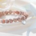 Auntie Christmas Gifts Pink Nature Stone Bracelet Gifts for Women Birthday Gifts for Best Auntie C-021-pink-auntie