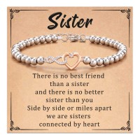 Aunis Sister Gifts Infinity Heart Bracelet Gifts for sister Girls Birthday Gifts C-003-sister