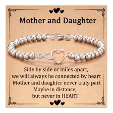 Aunis Gifts for Mum Infinity Heart Mum Birthday Gifts Bracelet for Mother and Daughter Gifts C-003-mother & daughter