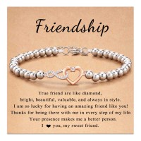 Aunis Best Friend Jewelry Gifts for Women Infinity Heart Friendship Bracelets for Women Girls Thank You Gifts for Sister Friend C-004-friendship