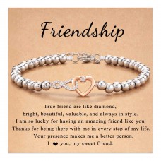 Aunis Best Friend Jewelry Gifts for Women Infinity Heart Friendship Bracelets for Women Girls Thank You Gifts for Sister Friend C-004-friendship