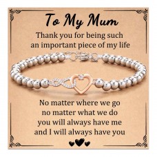 Aunis Gifts for Mum Infinity Heart Bracelet Mum Birthday Gifts Mother Gifts from Daughter C-003-mum