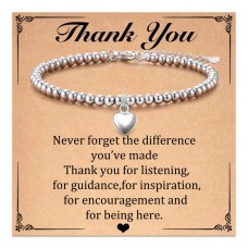 Aunis Thank You Gifts for Women Sweet Heart Bracelet Gift for Mother Friend Teacher C5