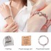 Aunis Thank You Gifts for Women Sweet Heart Pink Nature Stone Bracelet Gift for Mother Friend Teacher C-005-pink heart