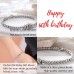 Aunis 50th Birthday Gifts for Women Five Rings Bracelet Birthday Presents for Friend Mum Auntie C-006-50th birthday