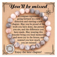 Aunis Leaving Gifts for Colleagues Women 2023 Coworker Good Bye Gifts Compass Bracelet for Friend Teachers C-007-you'll be missed