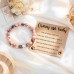 Aunis Cat Gifts for Women Cat Lovers Pink Nature Stone Bracelet C-020-cat's paw